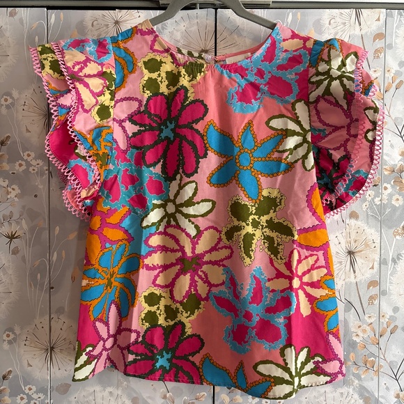 Jenny B  Ruffle Sleeve top - Picture 1 of 5